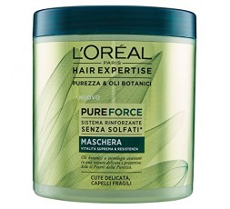 L'Oréal Paris Hair Expertise Pure Force Maschera Resistenza Suprema per Capelli Fragili, 200 m