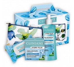 Clinians Hydra Plus Conf. Gel Detergente + Crema Idratante + Salviette Strucc. + Borsello
