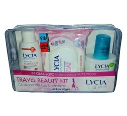 Lycia Travel Beauty Kit Bagnodoccia 100 ml + Salviettine Struccanti 20pz. + Deodorante 75 ml