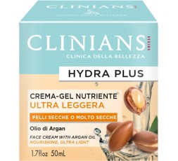 Clinians Crema Hydra Plus Ultra Leggera Olio di Argan P. Secche 50 ml
