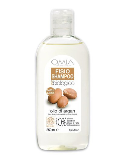 Omia Shampoo Capelli lisci eco biologico ARGAN  250 ml