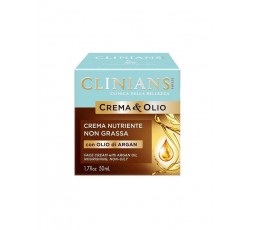 Clinians Crema&Olio Crema Nutriente Non Grassa con Olio di Argan 50 ml