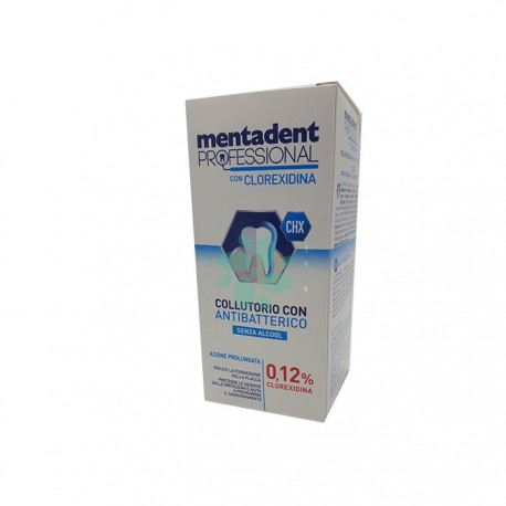 Mentadent Professional Colluttorio 0.12 Colorexidina Antibatterico 200 ml.