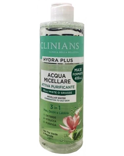 Clinians Acqua Micellare Hydra Plus 3in1  pelli miste o grasse 400 ml