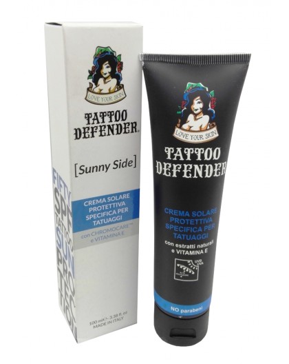 Tattoo Defender Sunny Side 100 ml Crema Solare Protettiva Specifica Per Tatuaggi