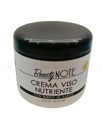 Beauty Note Crema Viso Nutriente Con Burro di Karitè 500 ml